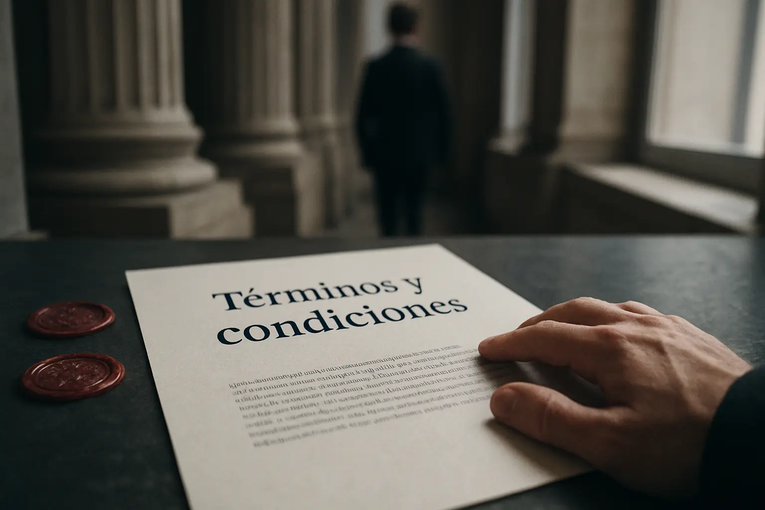 Fotografía editorial en los colores de la publicación; acompaña a «Términos y condiciones»